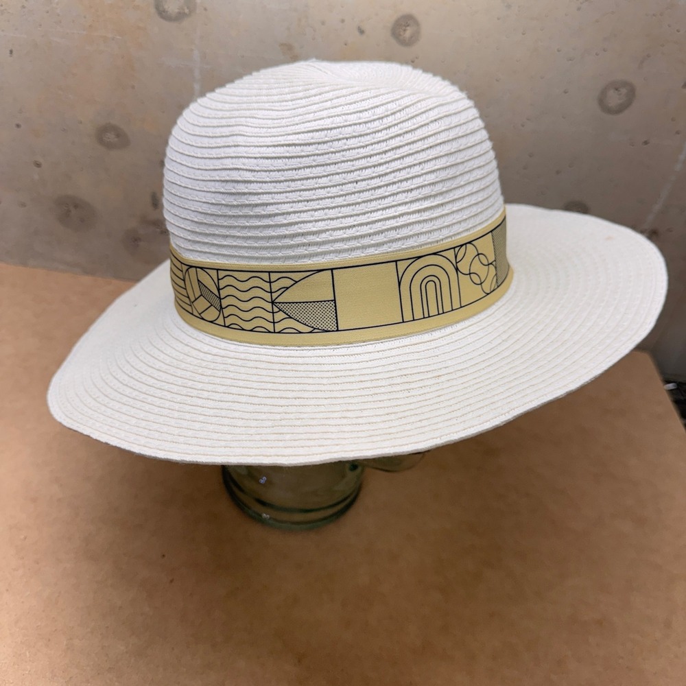 Paris 2024 Olympics Sun Hat Womens OS White Panama Straw Summer Souvenir Chic